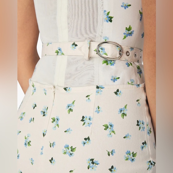 NWT WeWoreWhat Watercolor Ditsy Floral Cutout Skirt - Picture 2 of 7